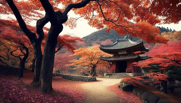 Le parc national Naejangsan en Corée du Sud est magnifique à l'automne, surtout lorsque les érables