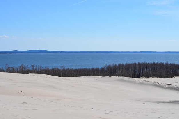 Parc national de Slovinski Leba dune de sable sur la côte baltique Pologne Europe