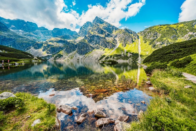 Parc national des Tatras en Pologne Panorama des montagnes des Tatras Randonnée dans la vallée de Gasienicowa Hala Gasienicowa à Czarny Staw Gasienicowy près de Kasprowy Wierch