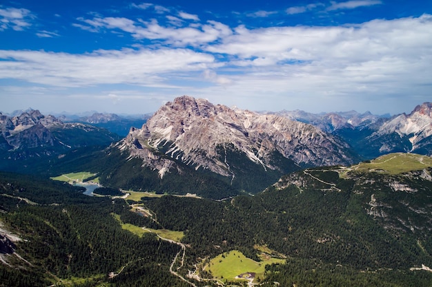 Parc Naturel National Tre Cime Dans les Alpes Dolomites. Belle nature de l'Italie.