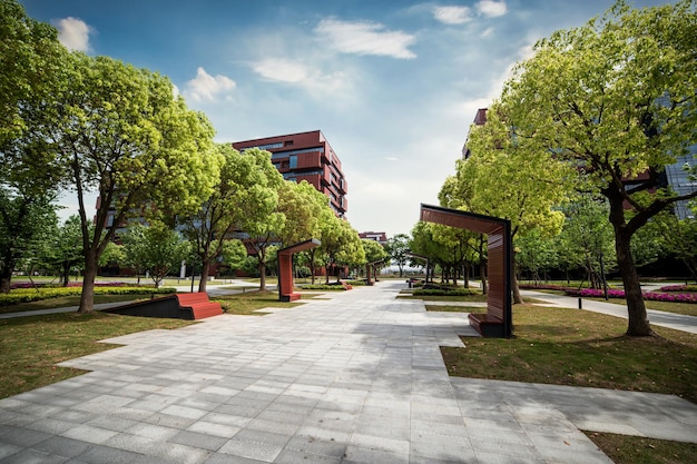 Un parc urbain paisible et verdoyant