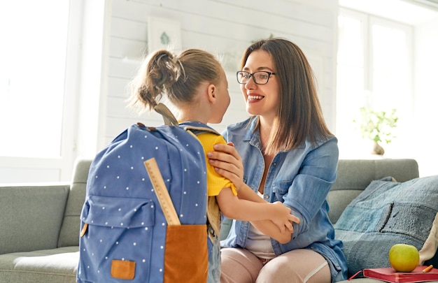 Parent et élève de maternelle