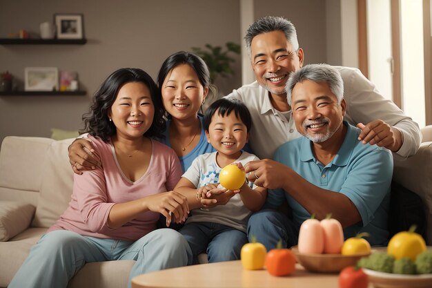 Des parents heureux avec un enfant.