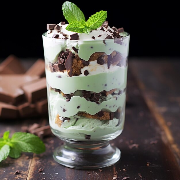 PARFAIT AUX PÉPITES DE CHOCOLAT À LA MENTHE