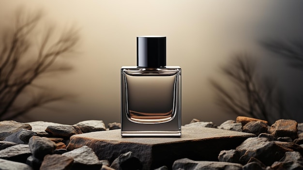 parfum sur fond de bois