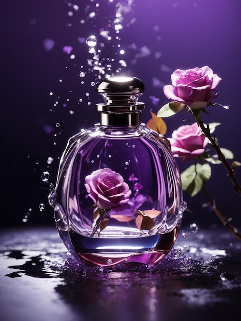 Le parfum levitant l'eau