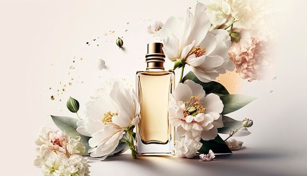 Parfums avec éruption d'arôme floral IA générative