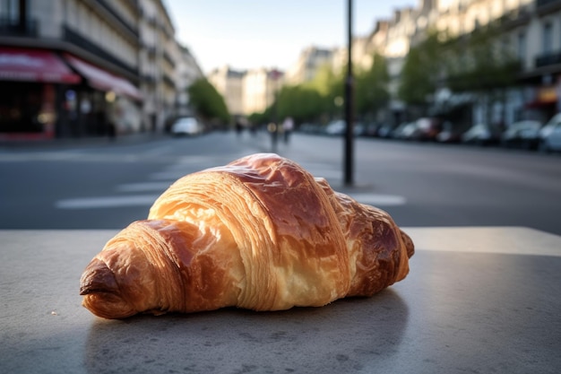 Paris croissant café Générer Ai