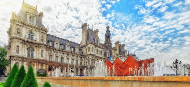 PARIS FRANCE 08 JUILLET 2016 Hôtel de Ville à Paris est le bâtiment abritant l'administration locale de la ville a été le siège de la municipalité depuis 1357 France