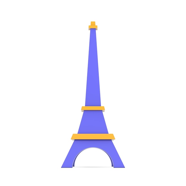 Paris Tour Eiffel Web Icône Signe Rendu 3d