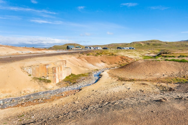 Parking dans la région de Krysuvik Islande