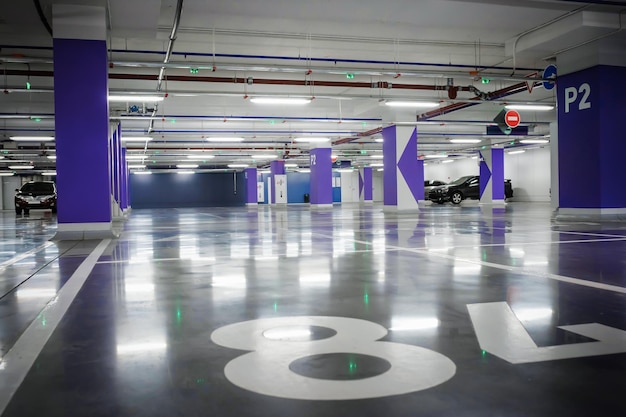 Parking souterrain parking pour voitures machines