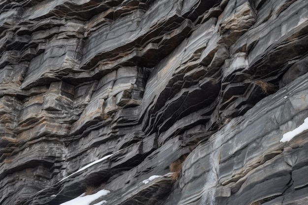 Une paroi rocheuse avec le mot glace dessus