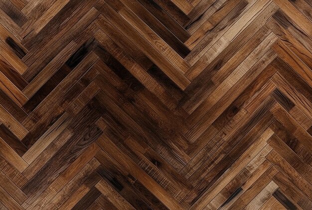 Un parquet en bois avec un motif de bois et une finition marron foncé.