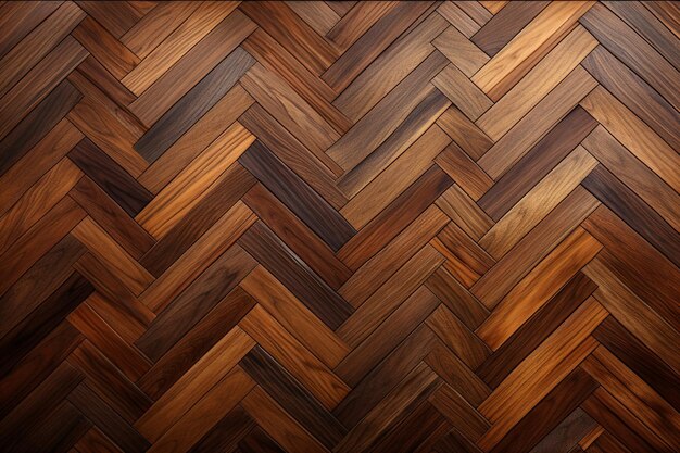 Parquet élégant en bois Chevron avec une texture classique en brouillard de poisson