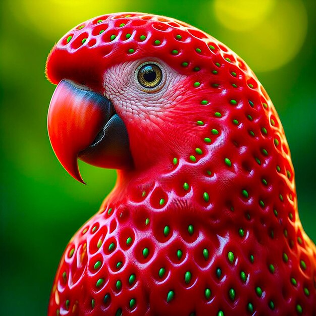 Parrot à la fraise génératif ai