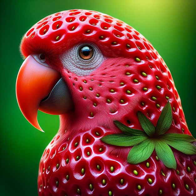 Parrot à la fraise génératif ai