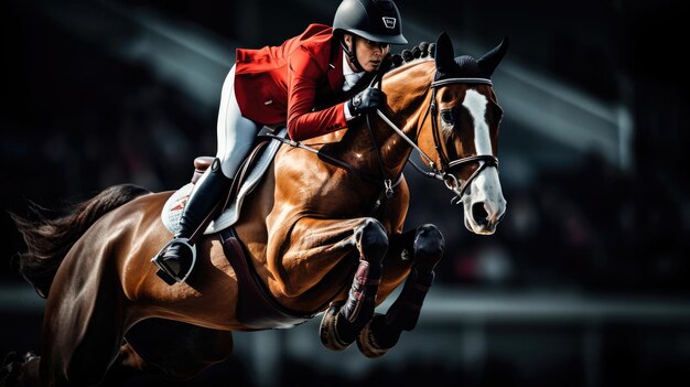 Photo partenariat dans le saut à l'épreuve