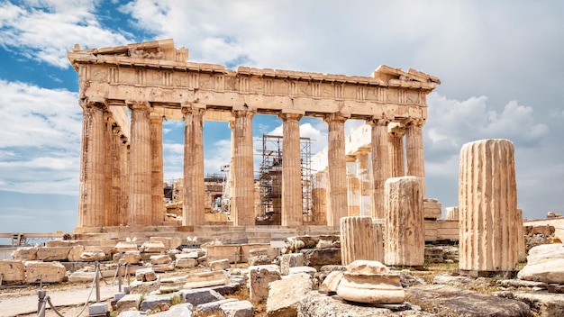 Parthénon sur l'Acropole d'Athènes Grèce