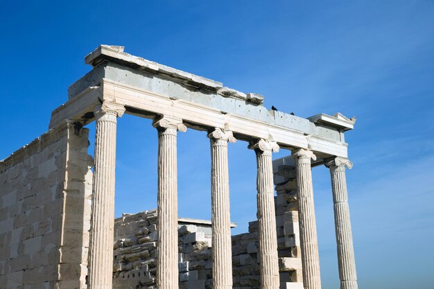 Photo le parthénon sur l'acropole d'athènes