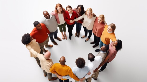 Photo les participants célèbrent la diversité avec un esprit joyeux et inclusif