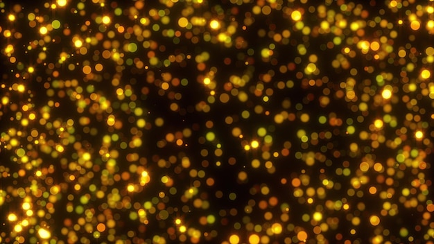 Particules brillantes d'or