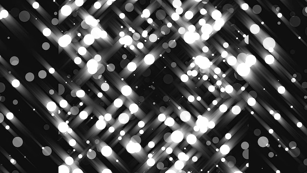 Particules de paillettes lumineuses abstraites dans l'espace rendu 3D d'arrière-plan abstrait généré par ordinateur