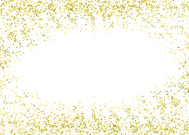 Photo particules de paillettes d'or sur fond blanc