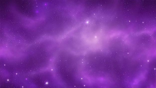 Particules violettes et fond abstrait clair avec des étoiles à points brillants