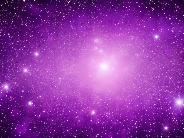 Particules violettes numériques ondes et lumière arrière-plan abstrait avec des points brillants étoiles