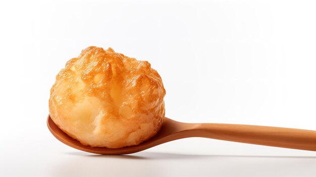 Photo une partie de chouquettes sur un fond blanc vue latérale de l'espace de copie ia générative