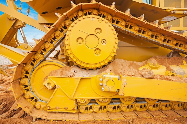 Une partie du concept de construction de voie de bulldozer