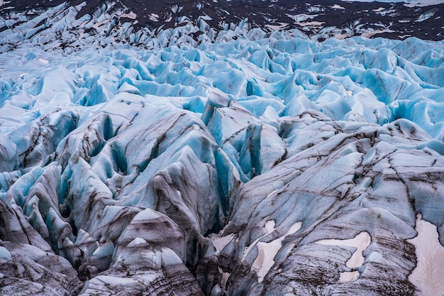 Une partie du plus grand glacier d'Europe Vatnajokull en Islande