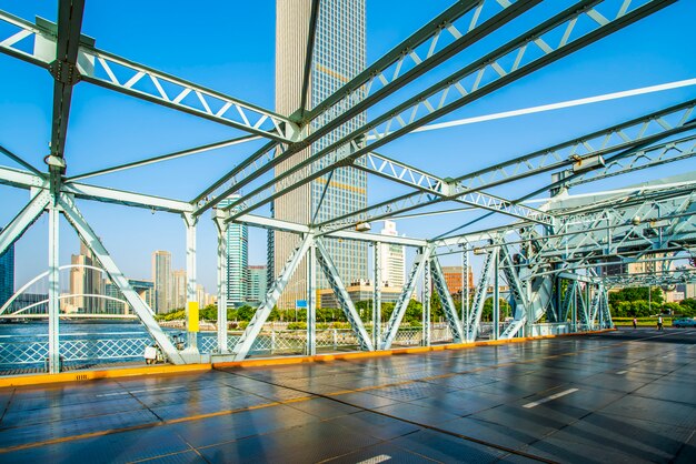 Partie du pont en acier de Tianjin, Chine