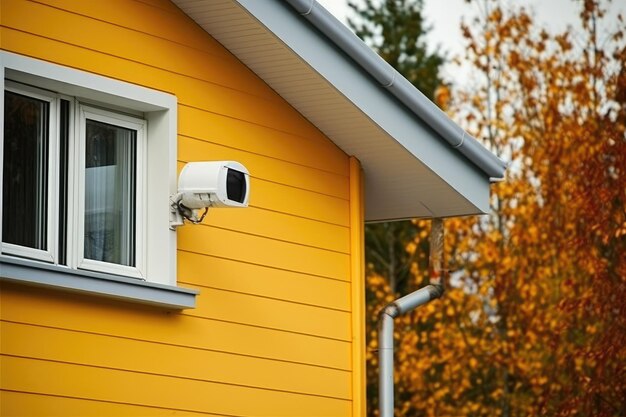 Une partie de la maison montre où la CCTV située Photographie professionnelle générée par l'IA