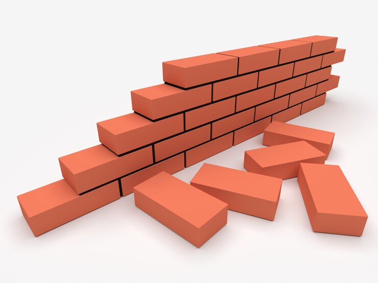Photo partie d'un mur de briques