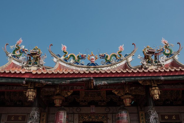 La partie supérieure du bâtiment du temple