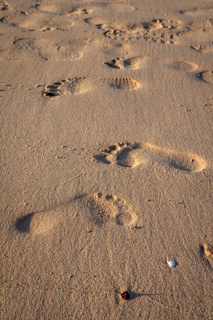 Des pas dans le sable