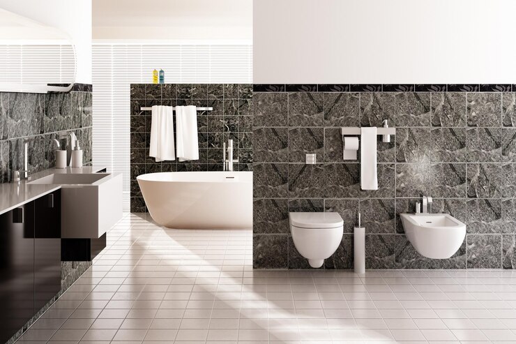 Photo pas d'humains tuiles décor de salle de bain évier tuiles mur intérieur tuiles sol