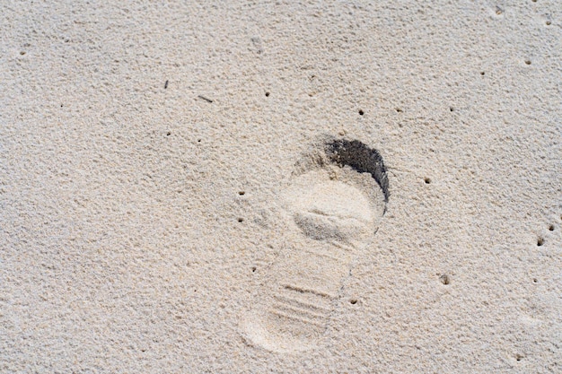 Pas marchant sur le sable