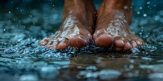 Passage biblique Le lavage des pieds en tant que symbole d'humilité et de servitude dans la foi Concept Christianité Humilité Servitude Symbolisme biblique Lavage des pieds