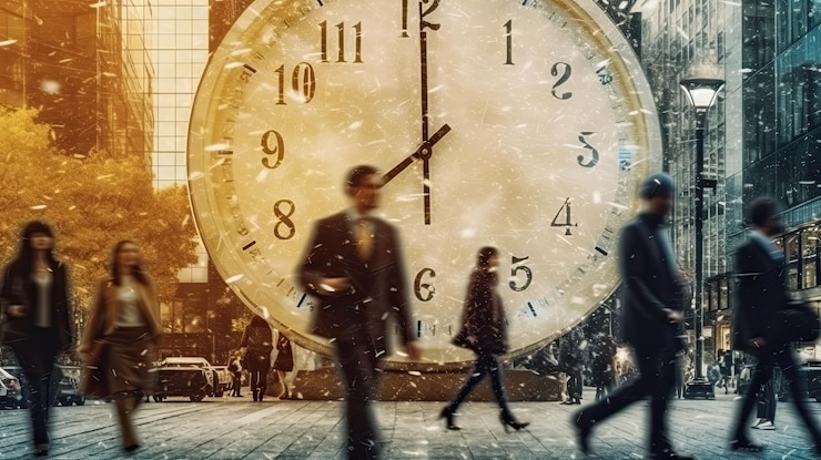 Photo le passage du temps dans un environnement urbain