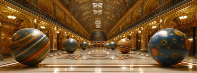 Photo le passage enchanté avec les orbes dansants