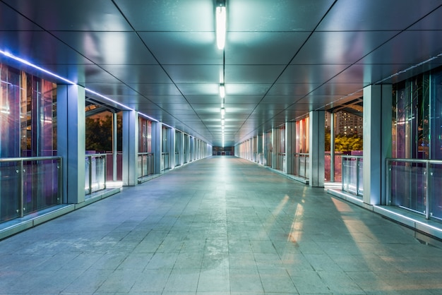 Passage piétonnier, vue de nuit