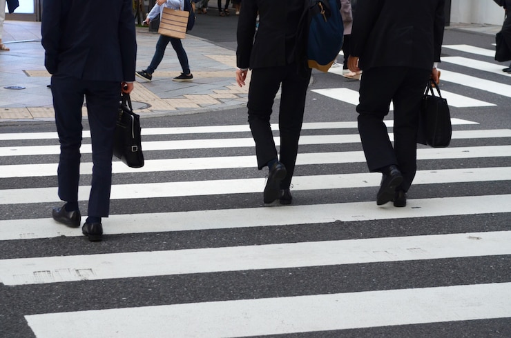 Photo passage pour piétons à tokyo