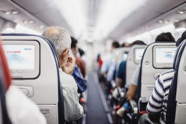 Passagers dans l'avion