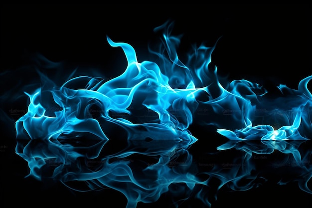 La passion de la flamme bleue pour les dessins ardents