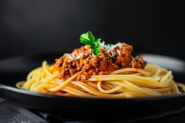 Pasta italienne sur assiette Spaghetti Bolognese