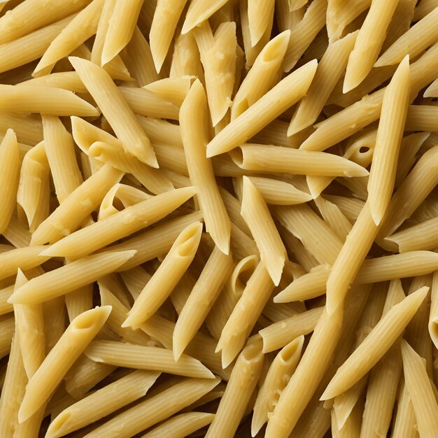 Photo pasta de penne crue non cuite vue supérieure de la nourriture italienne