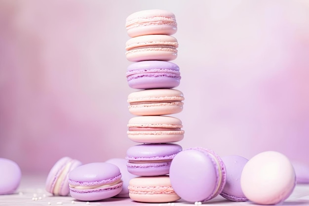 Pastel Macarons Palette de Couleurs Saveurs